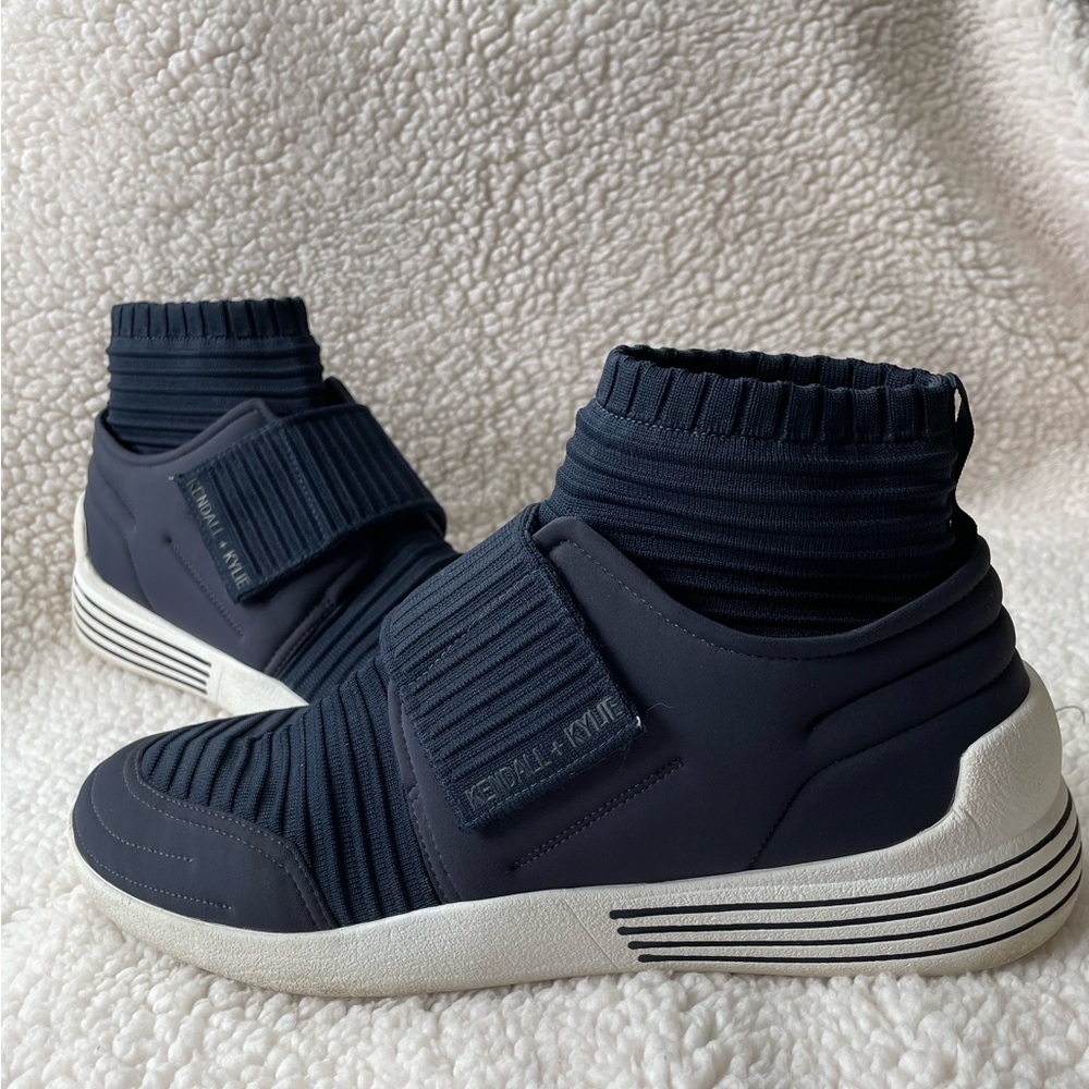 Kendall + KylieWomen's Brax Ribbed Knit Mid-Top Wedge Sneakers